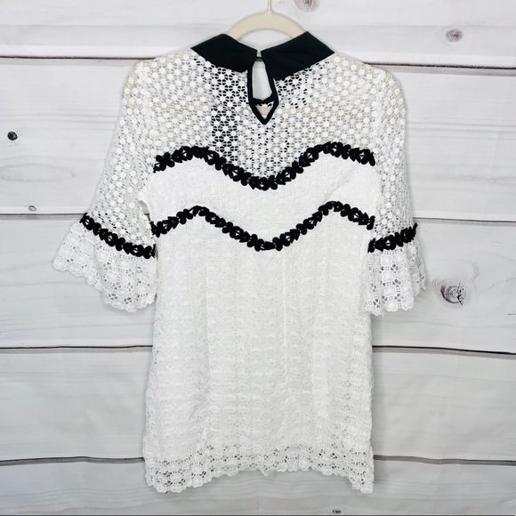 White Black Crochet Dress - Picture 4 of 4